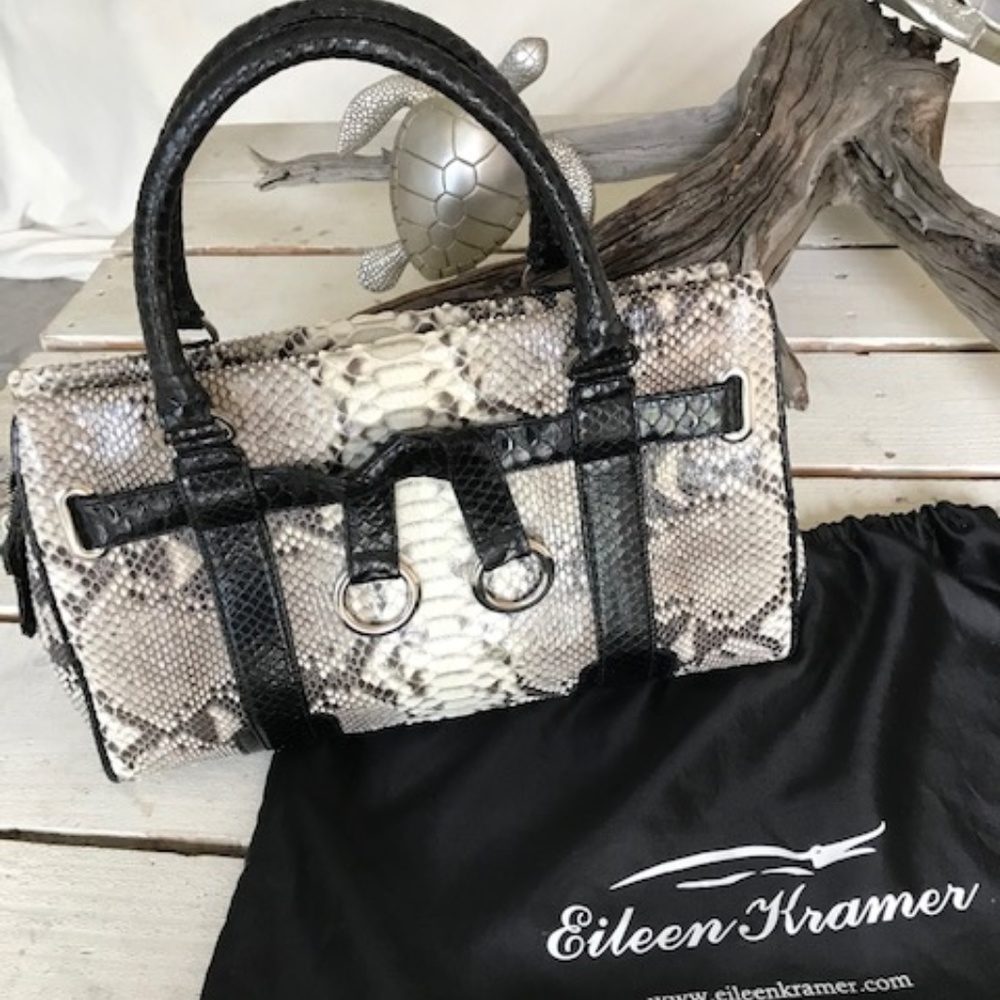 Authentic Eileen Kramer Genuine Python Skin Purse - image 1